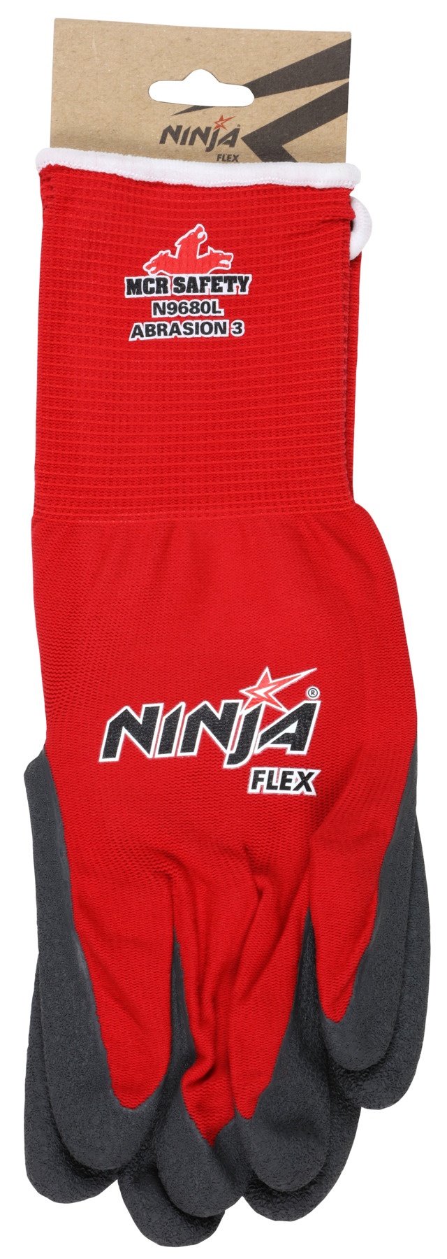 GLOVES GP CTD L LATEX RBR 15 GA NYL