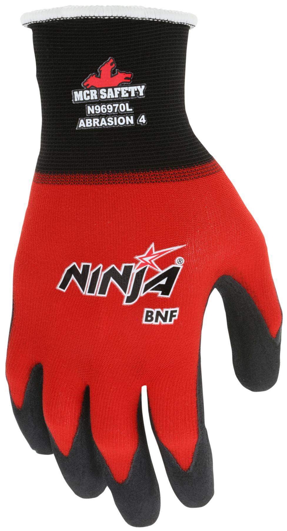 GLOVES GP CTD 2XL NITRILE 18 GA NYL BK/R