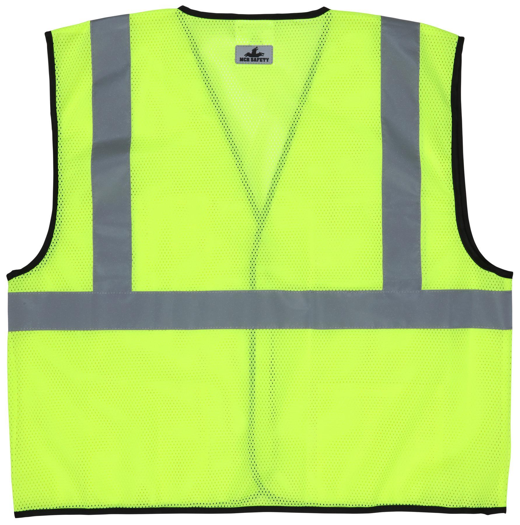 VEST SAF 4XL HI-VIZ FLUOR LIME SIL 38IN