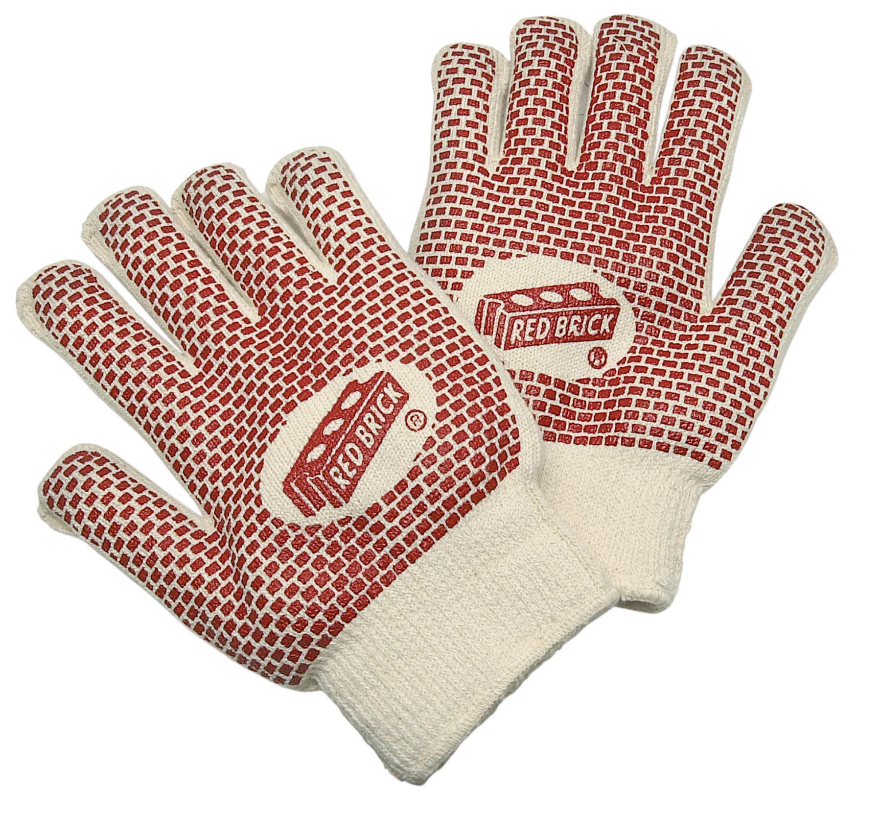 GLOVES HEAT RESISTANT L TERRYCLOTH R/WHT