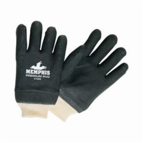 GLOVES GP CTD L PVC PVC BK/WHT JERSEY