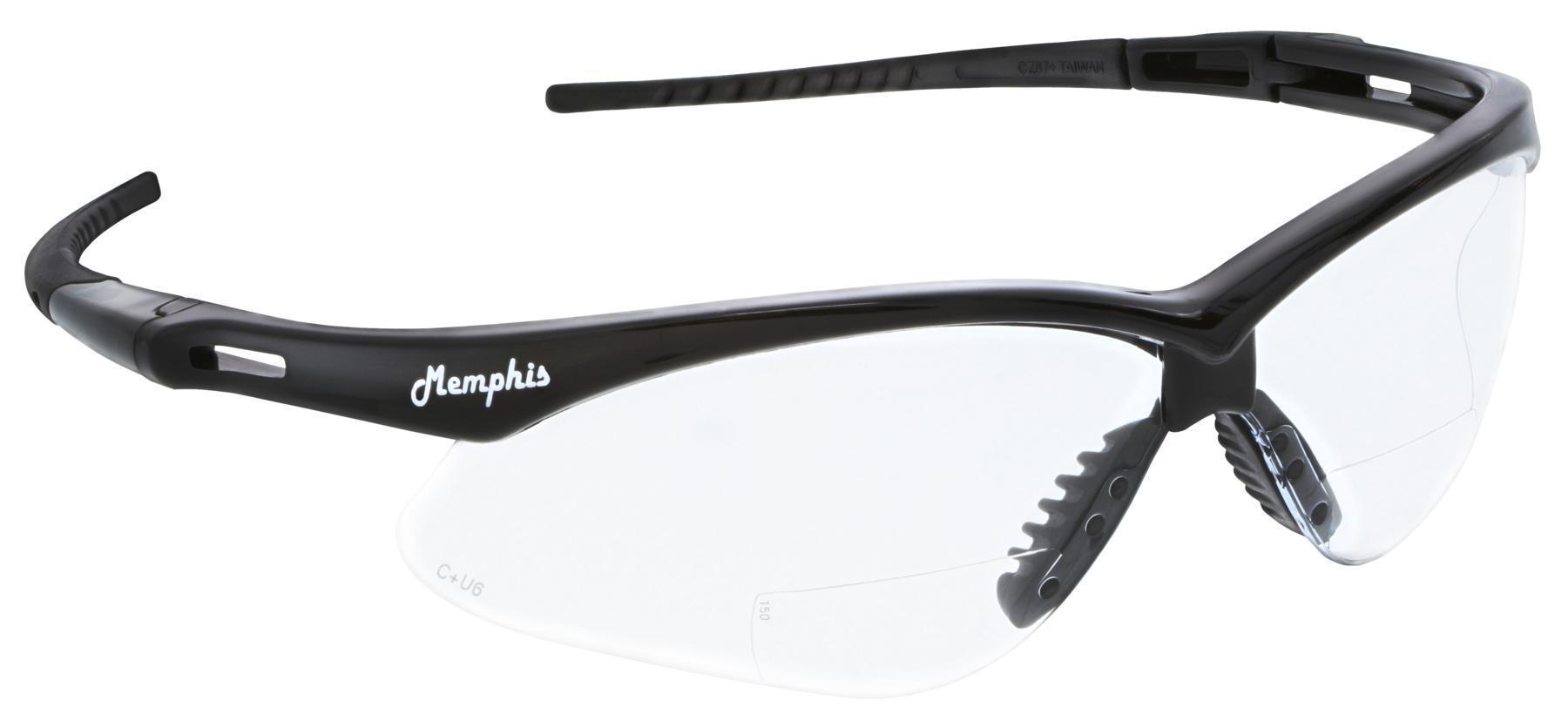 Memphis MPH15 Memphis Safety Glasses, Duramass® Scratch-Resistant, Gray Lens, Black, Polycarbonate Frame