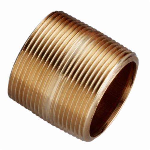 Merit Brass 2006-001 Pipe Nipple, 3/8 in x Close L, Brass, MNPT, SCH 40/STD, Domestic