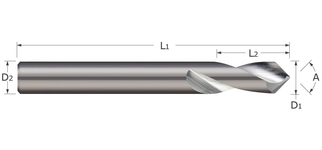 1/8 X 120 DEGREE CARBIDE SPOT DRILL