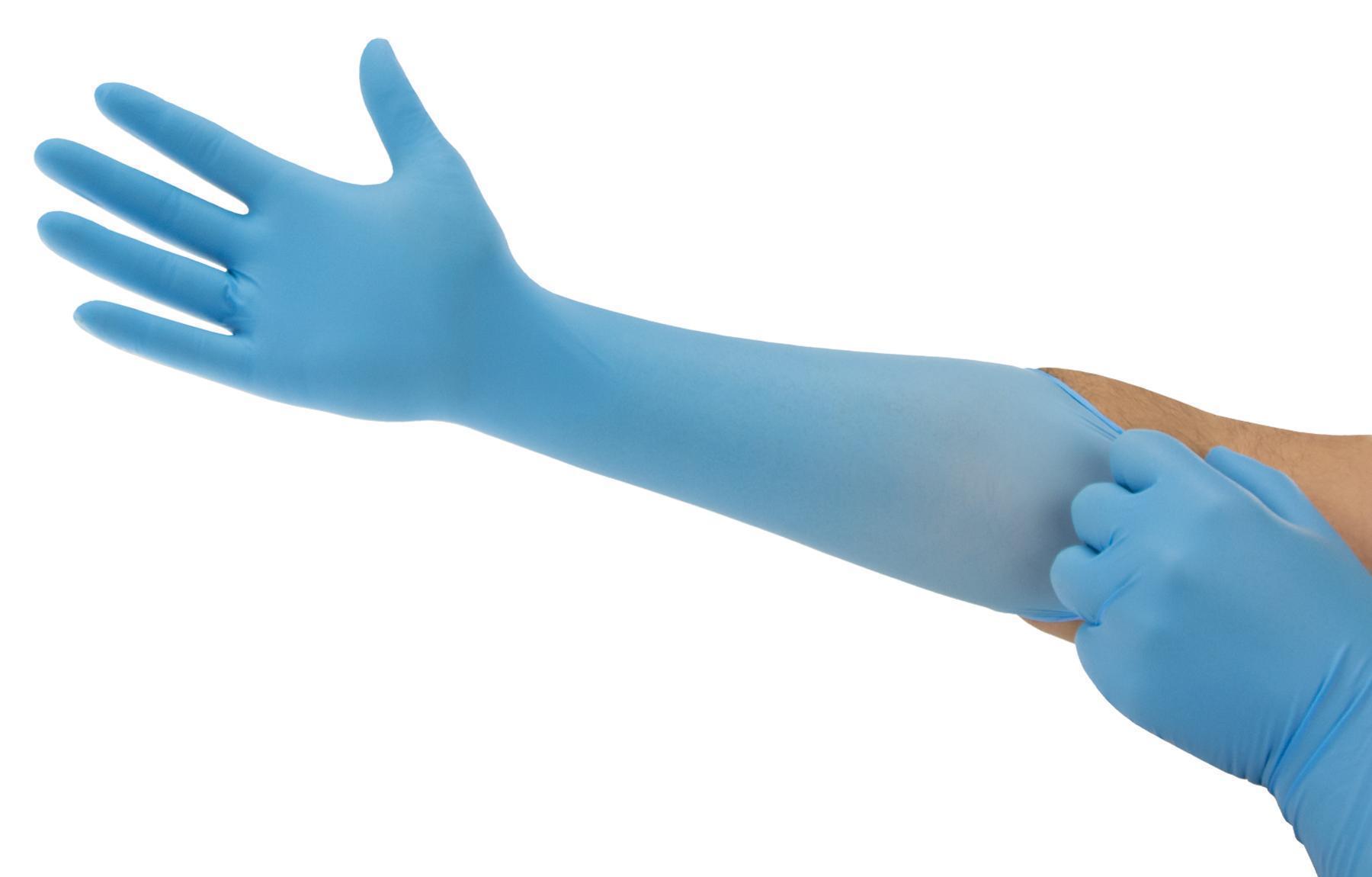 DSPL AND CL ROOM GLOVES L NITRILE BLUE