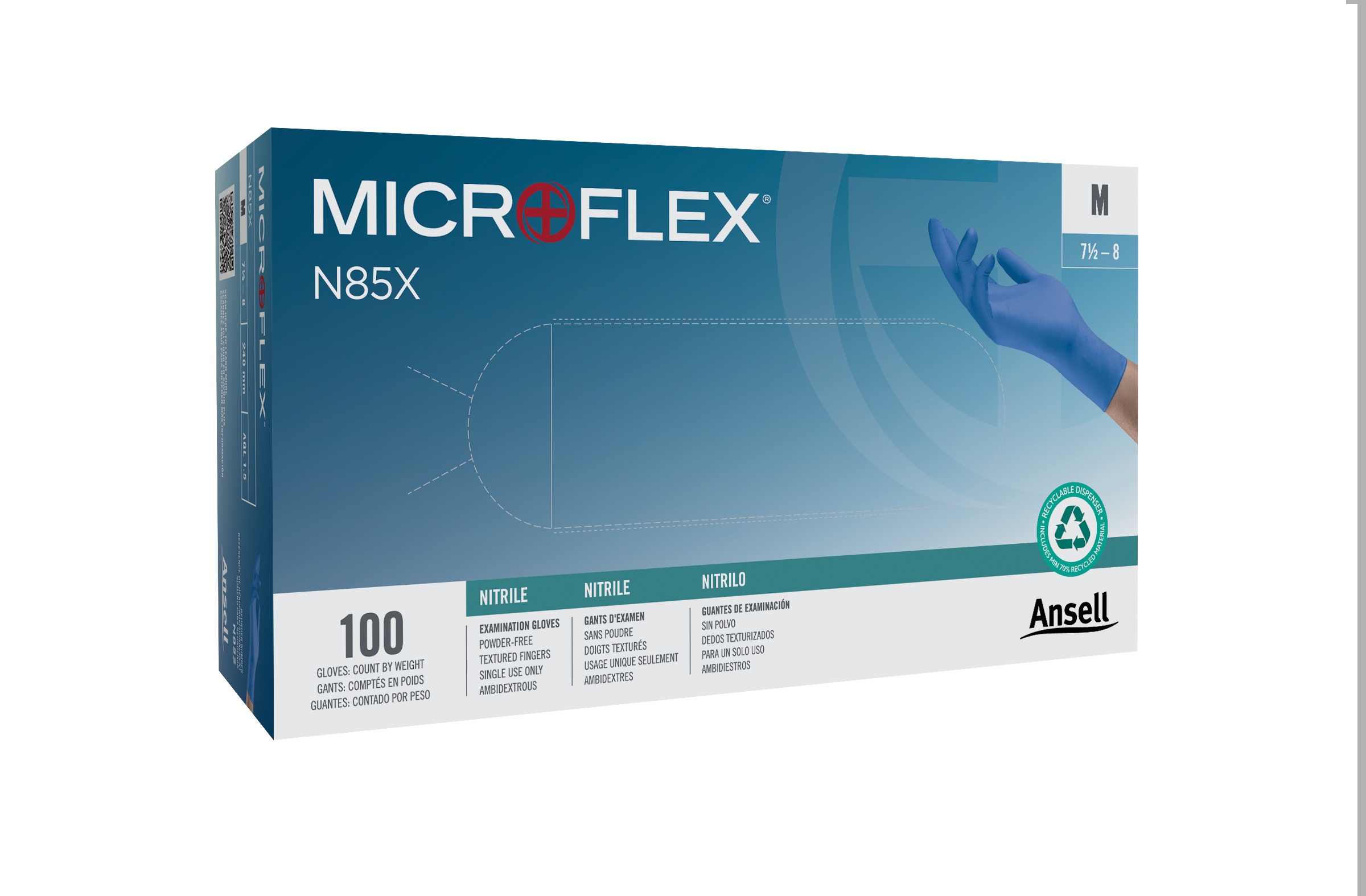 GLOVES DISPOSABLE XL NITRILE BL 9-1/2IN