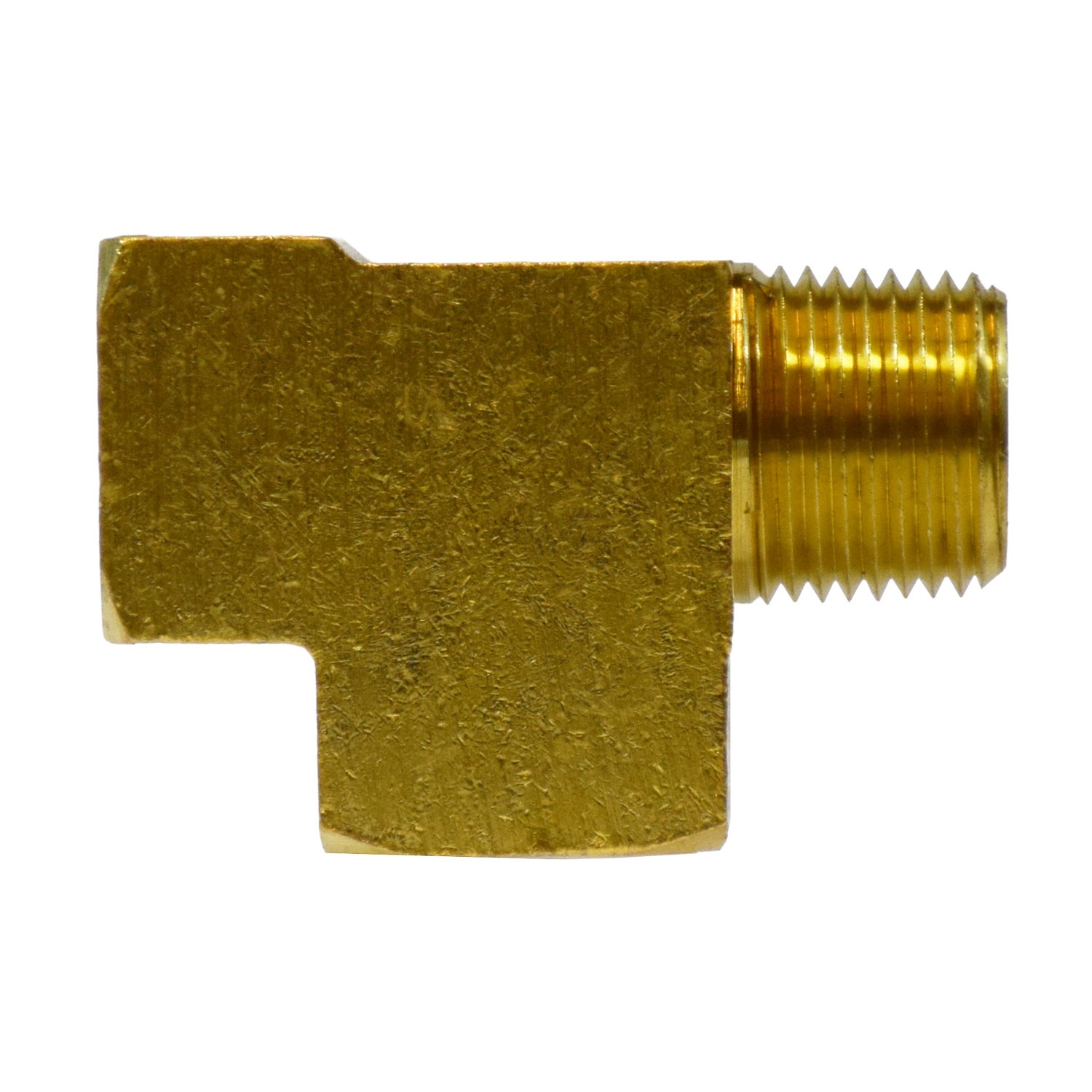 Midland Industries 28246 Male Run Service Street Tee, 1/4 in Nominal, FNPT x MNPT x FNPT End Style, Brass, Import