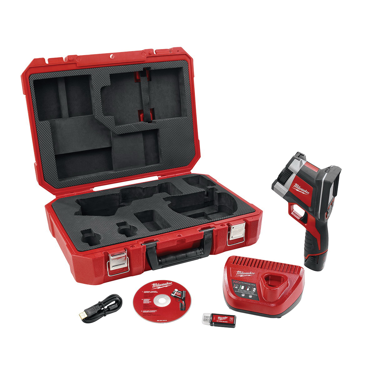 Milwaukee® 2260-21NST M12™ Thermal Imager NIST Kit, LCD Display, 14 to 626 deg F, 160 x 120 pixel Resolution, 12 V DC