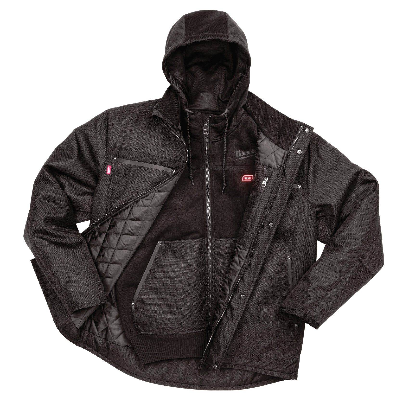 JACKET HTD 2XL BK 46 TO 48IN MEN 31IN