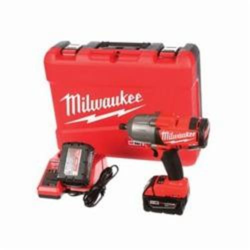Milwaukee® 2762-22 M18™ FUEL™ High Torque Cordless Impact Wrench Kit With Pin Detent, 1/2 in Square Drive, 1700/2300 bpm, 350 ft-lb (Mode 1), 600 ft-lb (Mode 2) Torque, 18 VDC, 8-3/4 in OAL