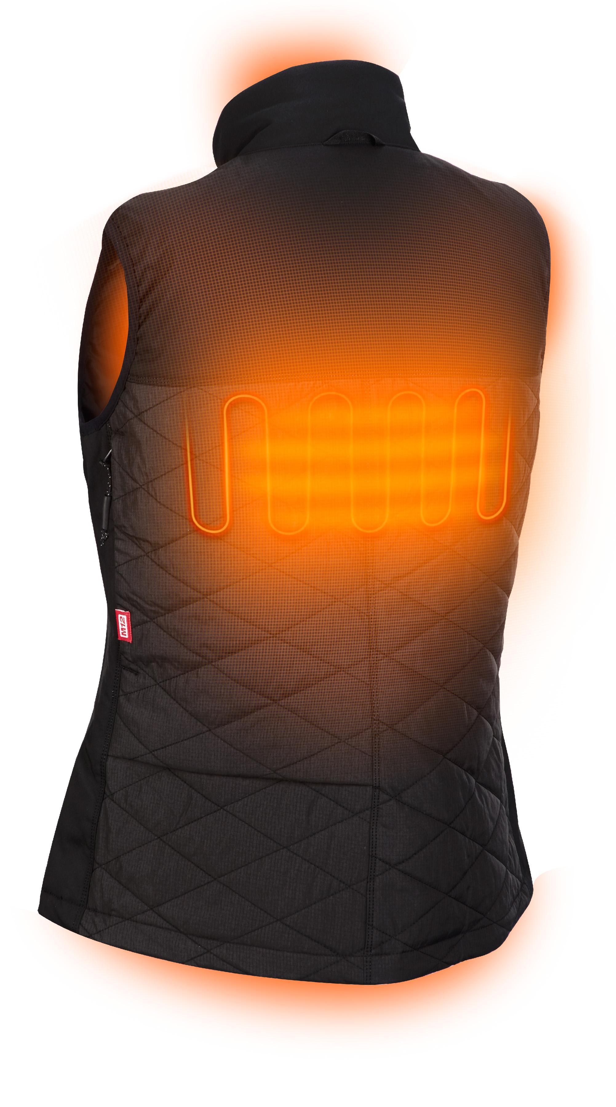 VEST HTD XL BK POLYEST RIPSTOP INSULATED