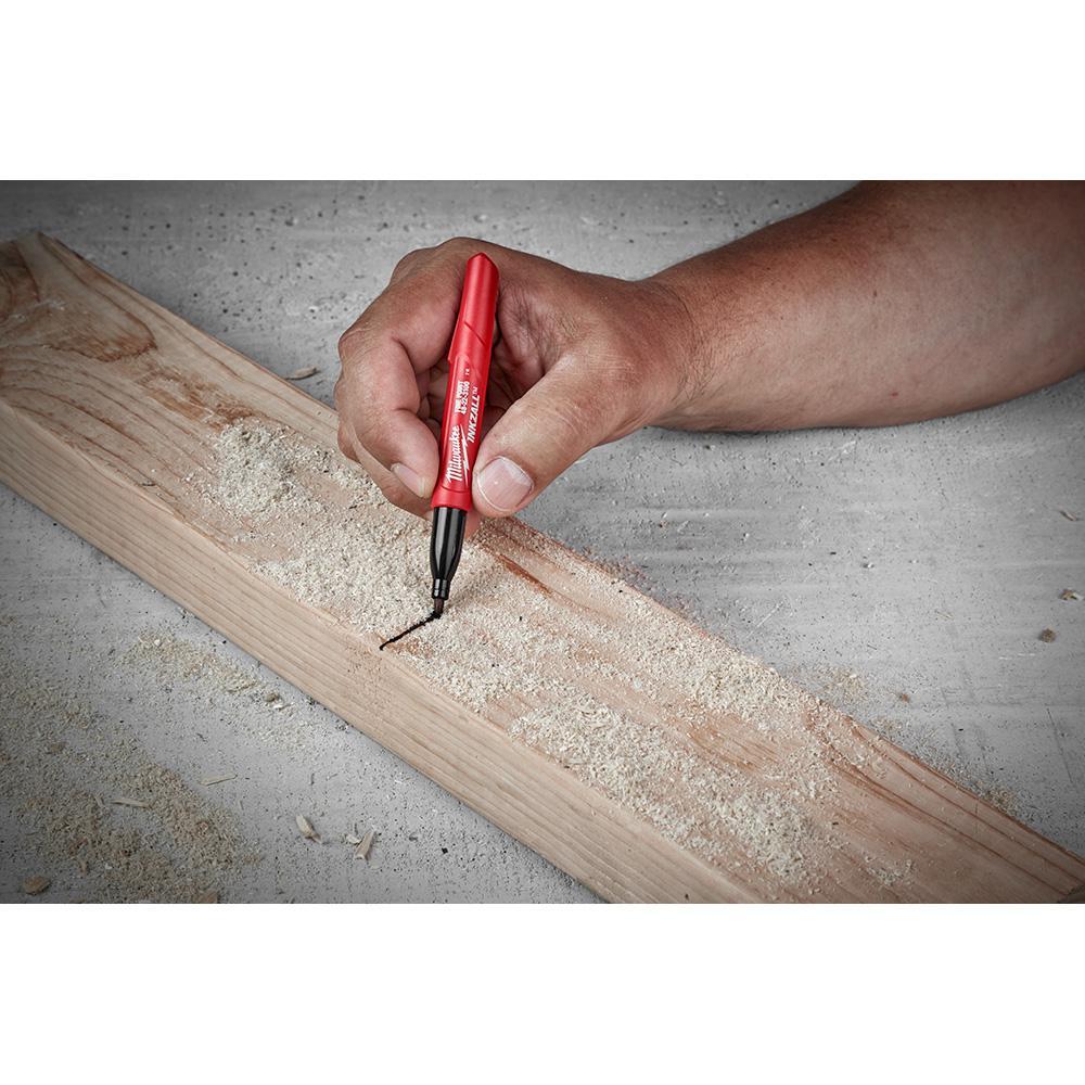 MARKER PERM FINE PLSTC BK 12-PC