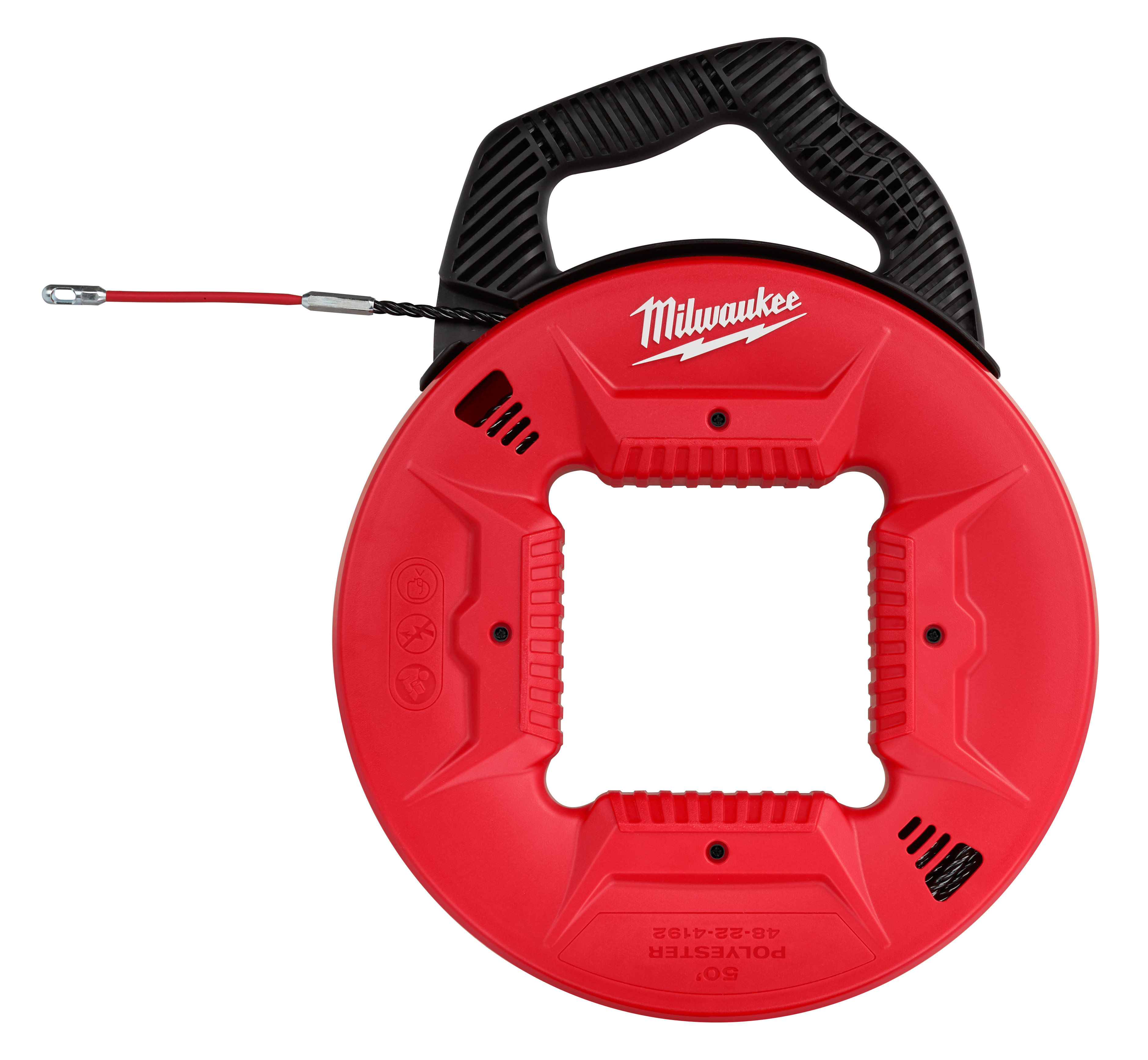 TAPE FISH 50FT RND POLYEST BK/R YES