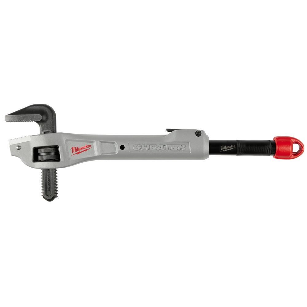 Milwaukee® 48-22-7322 Adaptable Pipe Wrench, 2 in Pipe, 20 in OAL, Offset Jaw, Black/Gray/Red, Quick Adjustment