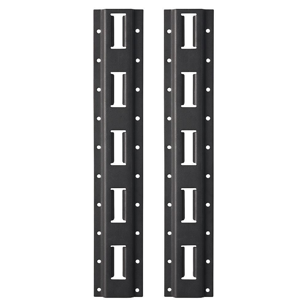 Milwaukee® PACKOUT™ 48-22-8482 2-Piece Rust Resistant Vertical E-Track, Powder Coated, For Use With Model 48-22-8481 PACKOUT™ Racking Shelves, Steel
