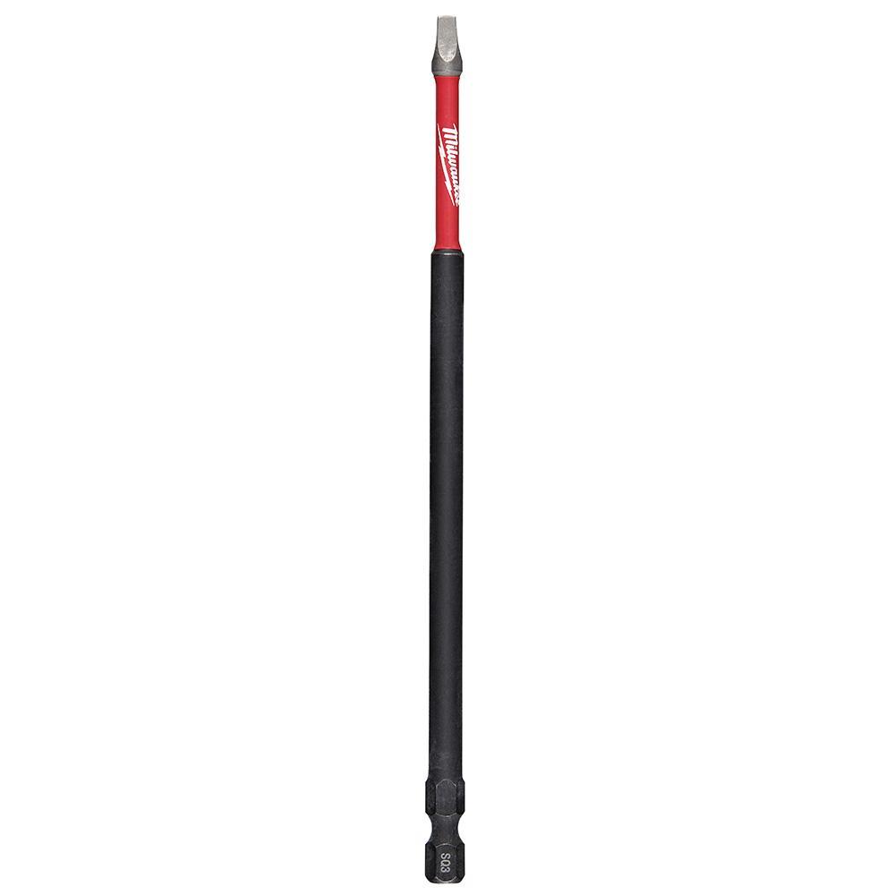 Milwaukee® SHOCKWAVE™ Impact Duty™ 48-32-4816 Impact Power Bit, #3 Square Point, 6 in OAL, 1/4 in, Steel