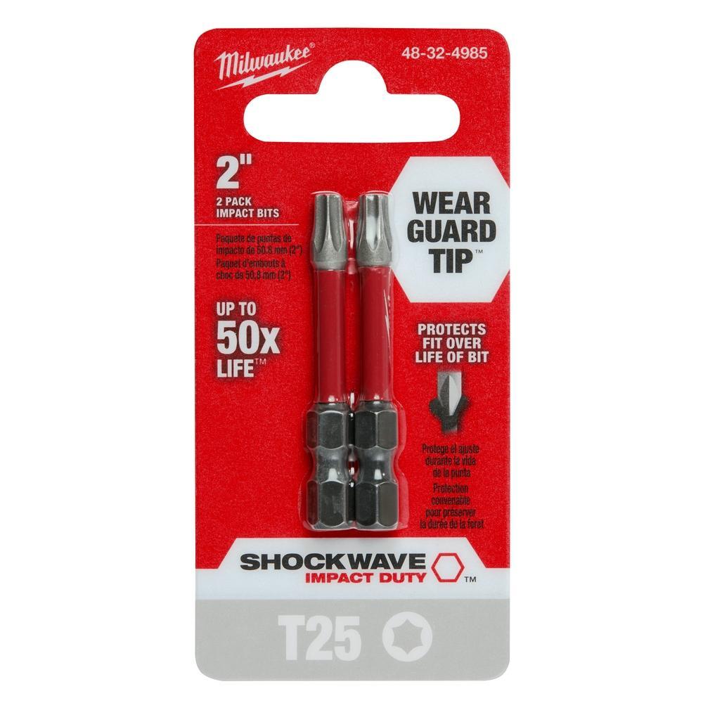 BIT IMP PWR T25 TORX 2IN 1/4IN STL
