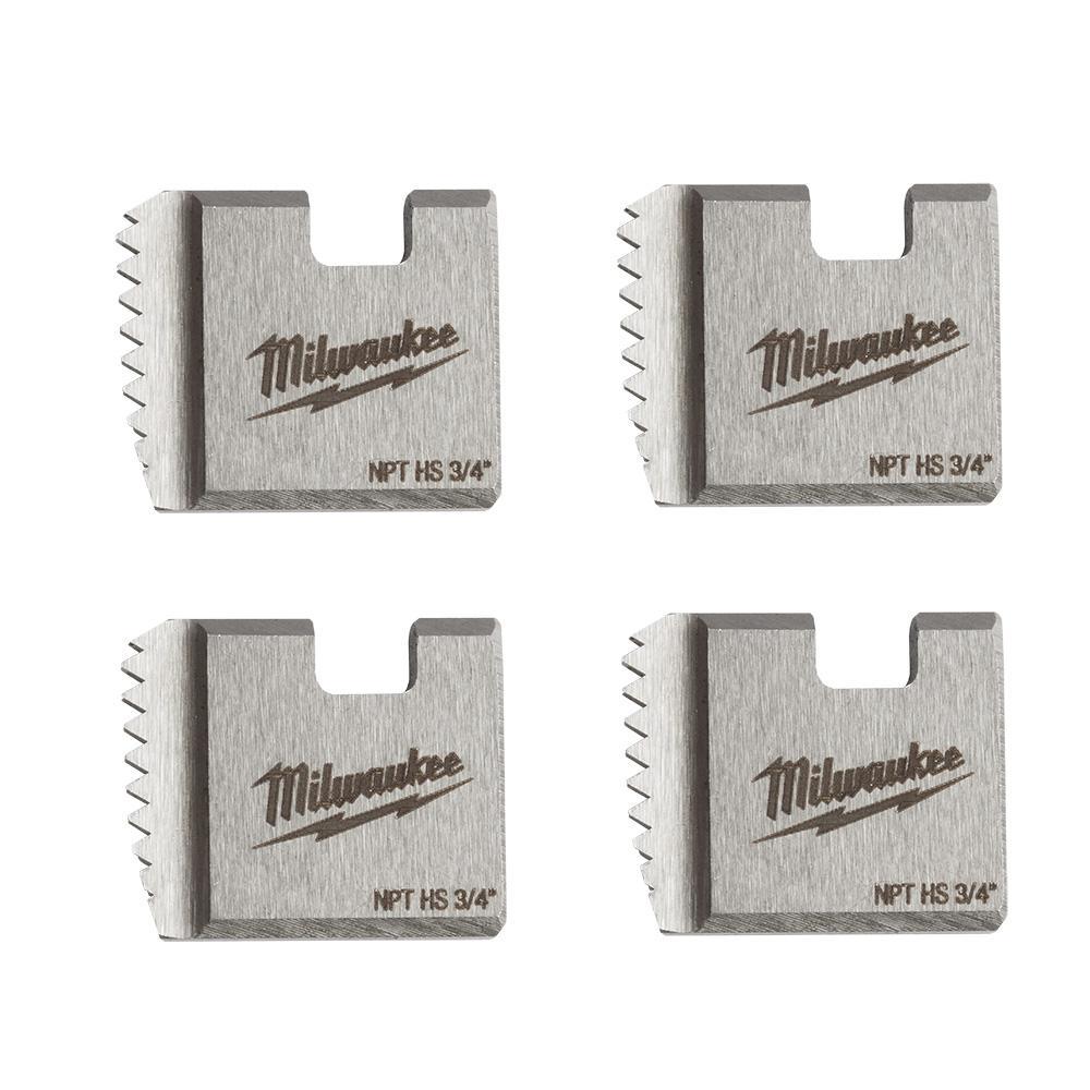 Milwaukee® 48-36-1108 48-36 Portable Pipe Dies, 3/4 in Conduit/Pipe, 11-1/2 |in Thread NPT Thread, Right Thread, 4 Pieces, For Use With 2874-20 M18 FUEL™ Pipe Threader w/ ONE-KEY™/2870-22 M18 FUEL™ Compact Pipe Threader w/ ONE-KEY™ Kit, Alloy Tool Steel