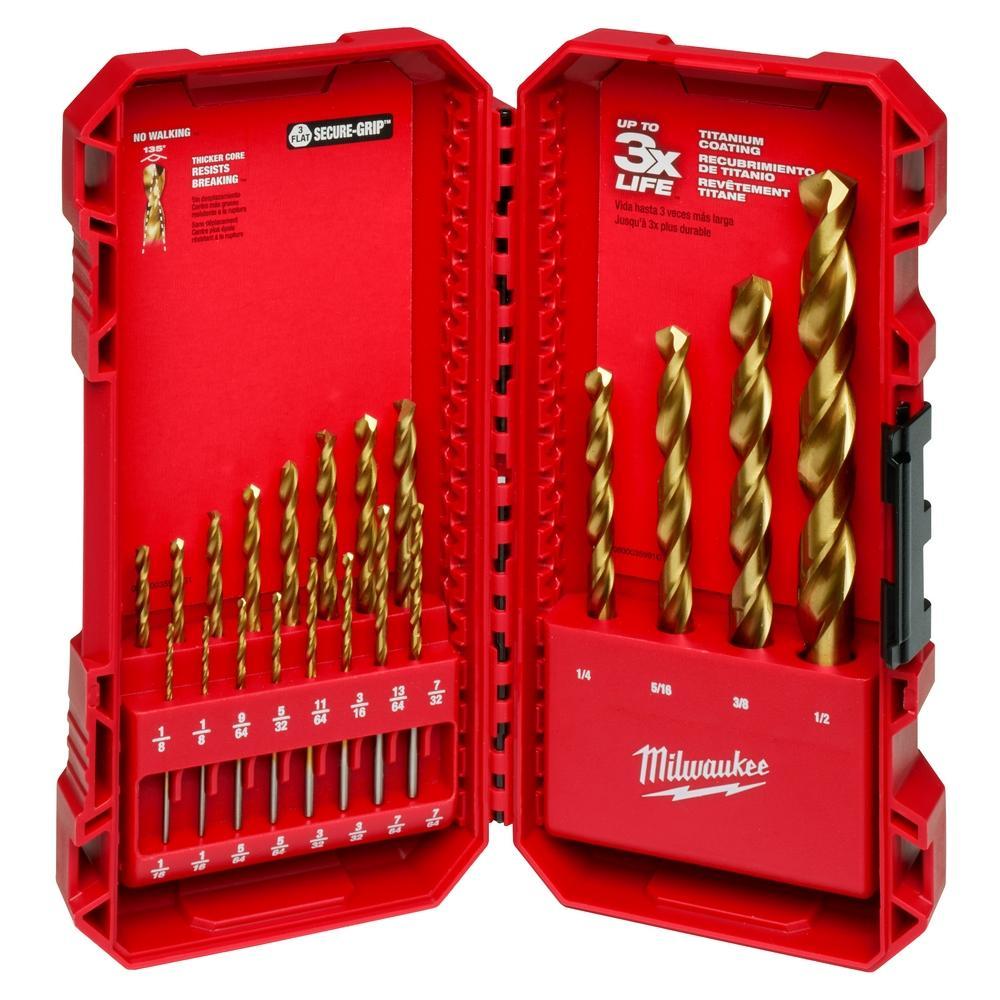 SET DR BIT 20 HSS TITANIUM CTD GLD