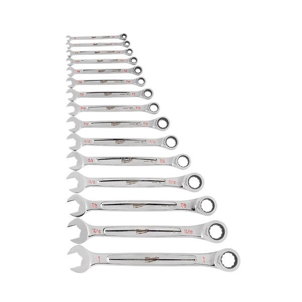 SET WR RATCHETING COMBINATION SAE 15 STL