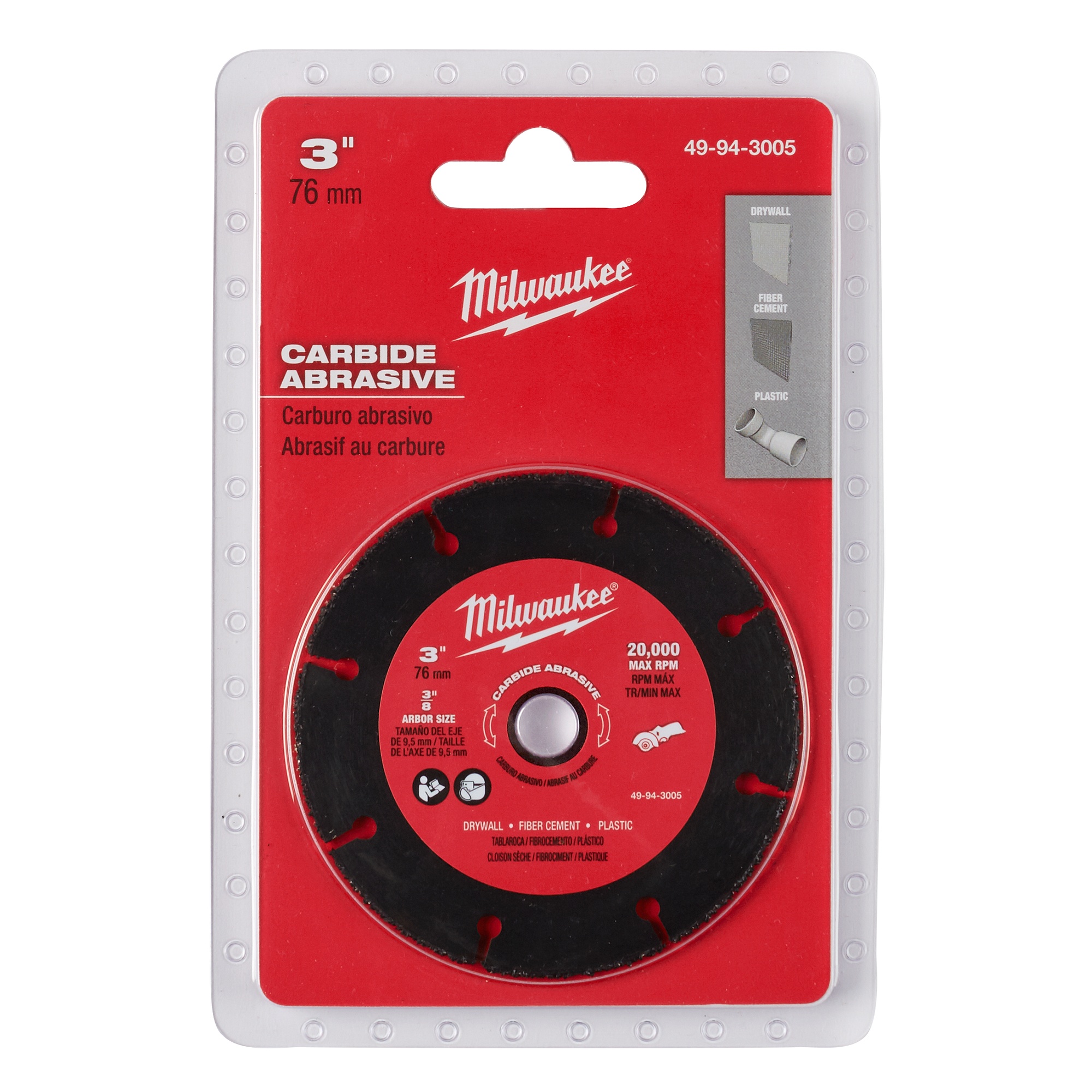 WHEEL CUT-OFF 3IN 0.04IN 3/8IN A60