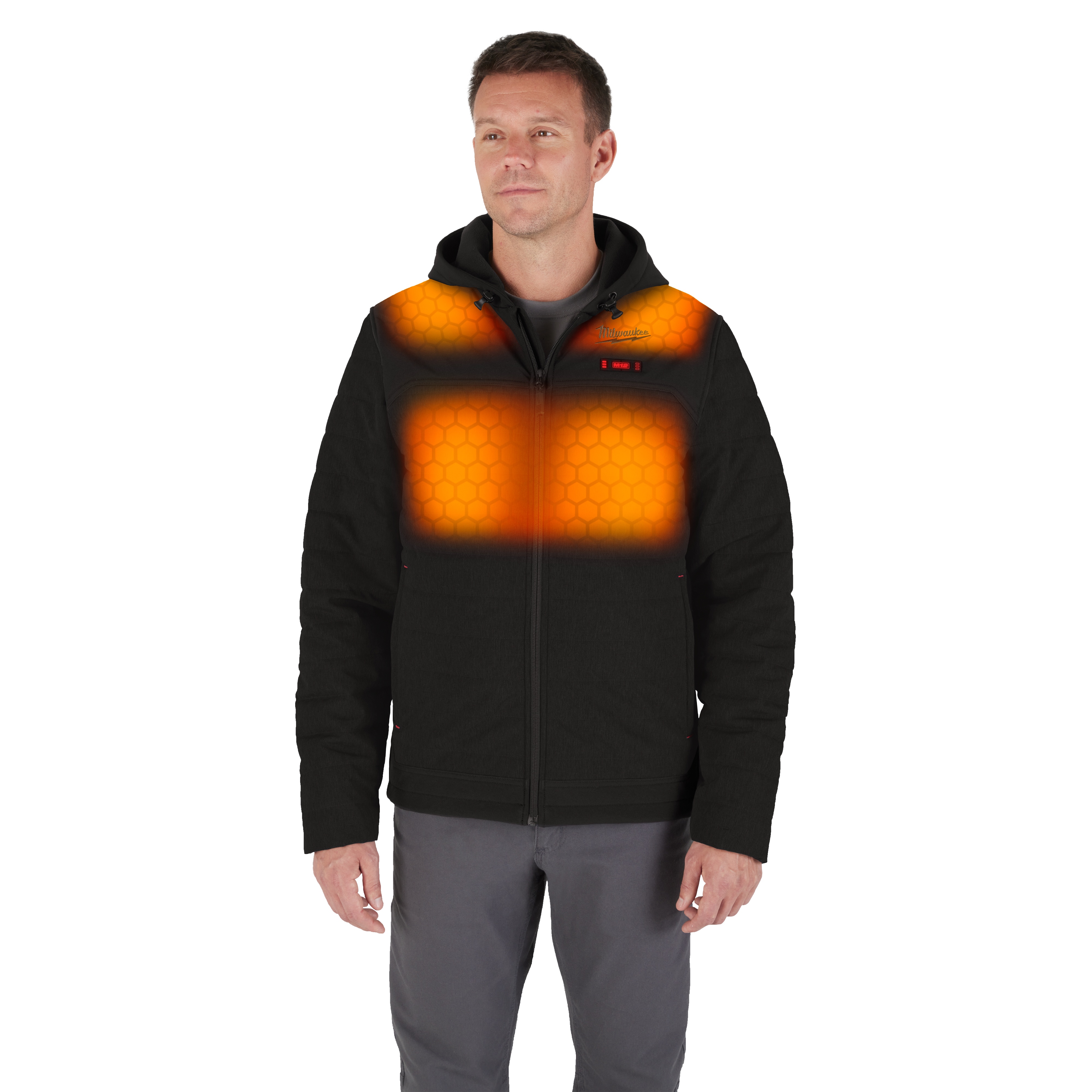 C P JKT C 2XL BLACK POLYESTER 52IN WATER
