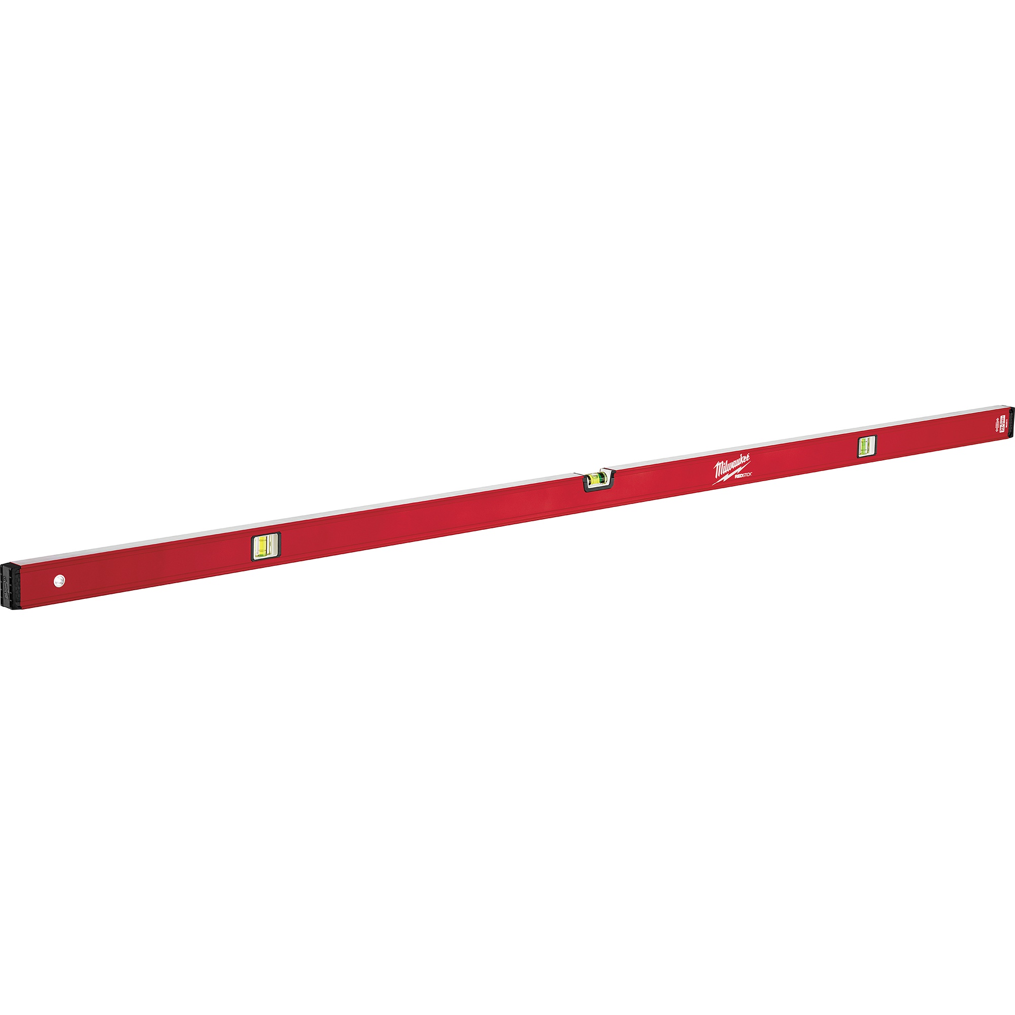 Milwaukee® REDSTICK™ MLCM72 Compact Box Level, 72 in L, 3 Vials, Metal/Polymer, (1) Level/(2) Plumb Vial Position, 0.0005 in Accuracy