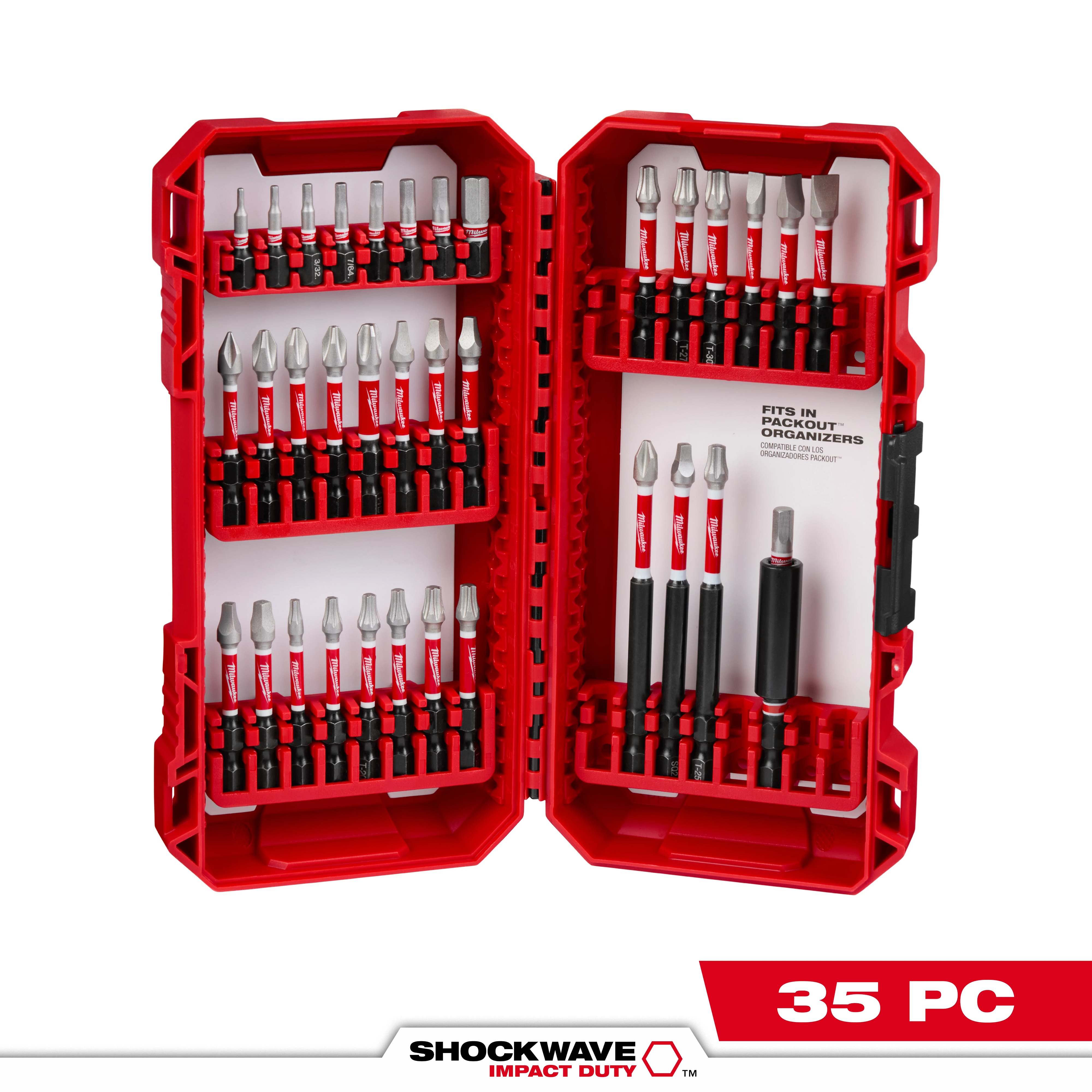 SCREWDRIVER BIT SET 35 ALY STL
