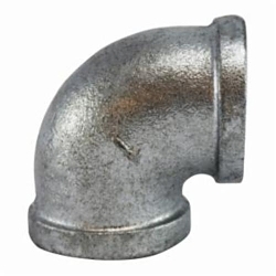 Midland Industries 64100 Pipe Elbow, 1/8 in Nominal, Thread End Style, 150 lb, Malleable Iron, Galvanized, Import