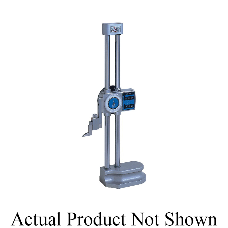 Mitutoyo 192-151 Dial Height Gauge With Digital Counter, 0 to 18 in, +/-0.002 in, 0.001 in, 180 mm Base