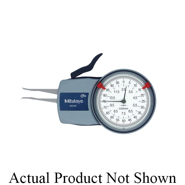 Mitutoyo 209-358 Internal Imperial Dial Caliper Gage, 2.4 to 3.2 in, Graduations: 0.0005 in, 0.06 in W x 0.31 in D Groove