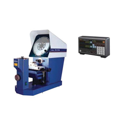 Mitutoyo 64PKA086A PH-A14 Bench Style Horizontal Profile Projector With KA Counter and Tray, 0.00005 in/0.001 mm Resolution, 14 in Protractor Screen
