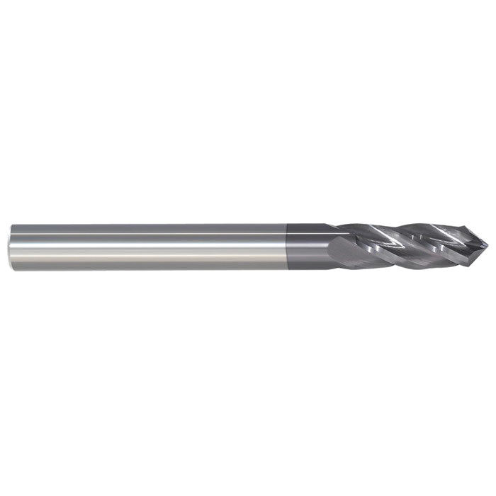 Monster Tool 208-420250 Equal Index Regular Length Single End Drill Mill, 1/4 in Dia, 90 deg Point, 4 Flutes, 3/4 in L Flute, 3/4 in L of Cut, 1/4 in Dia Shank, 2-1/2 in OAL, AlTiN