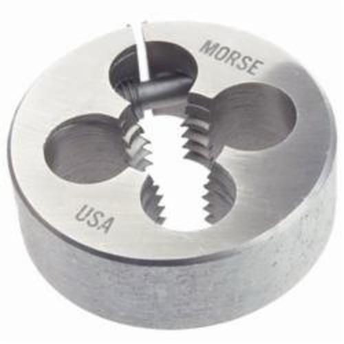 MORSE® 31502 2190 Adjustable Round Split Threading Die, #5-44 UNF Thread, 1/4 in THK, 13/16 in OD Die, HSS