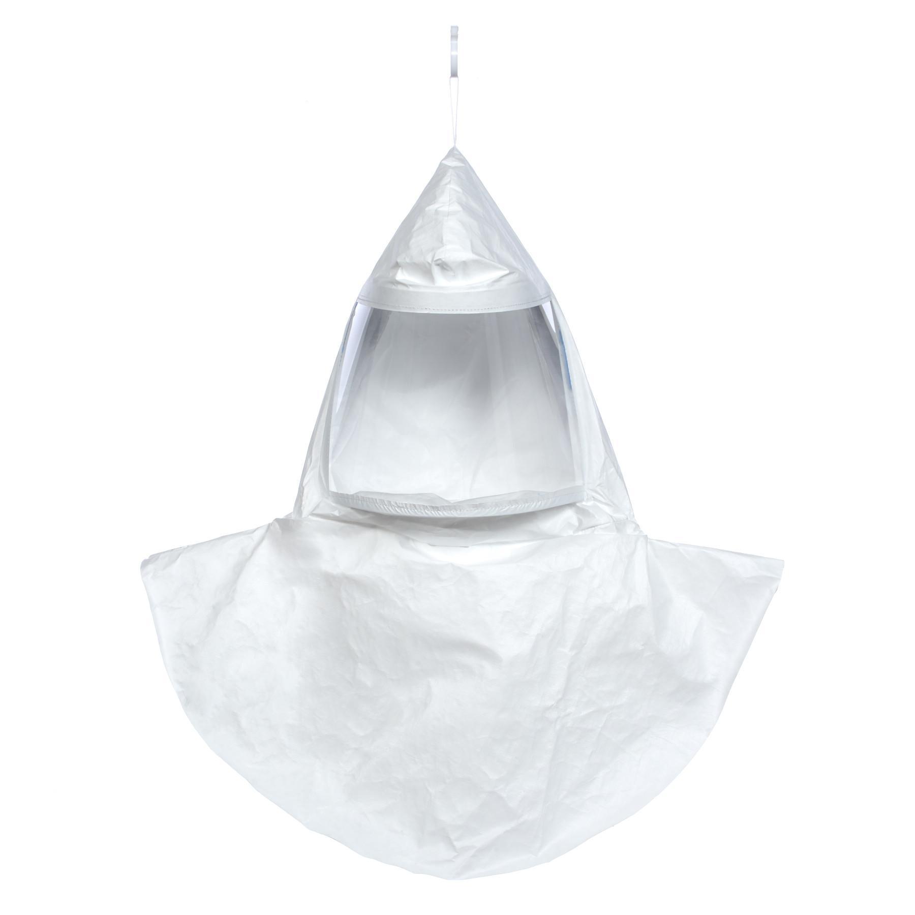MSA 10095744 Double Bib Hood Assembly, Standard, For Use With OptimAir® TL, Tychem® QC PAPR APR & PAPR System, White