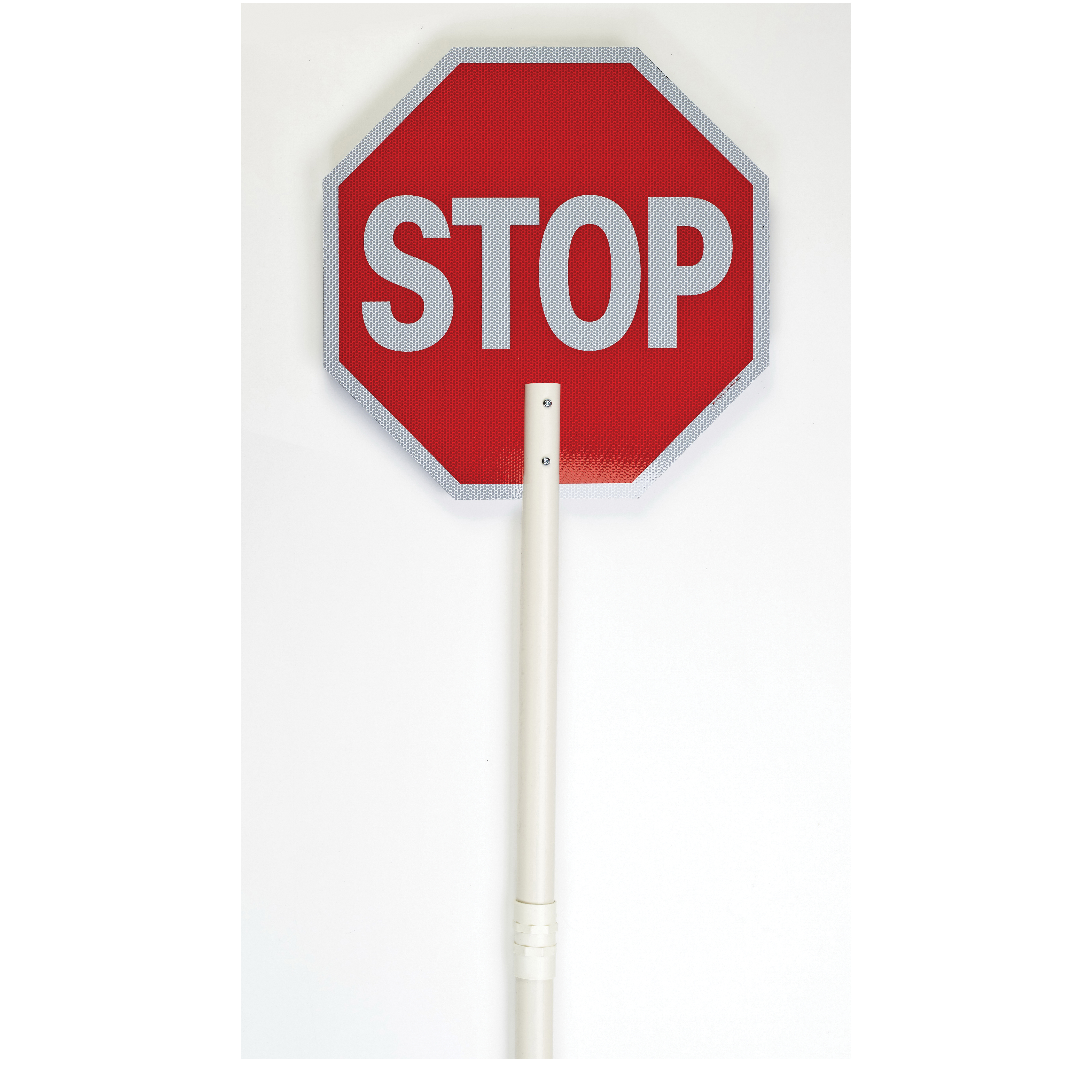 Mutual 14655-3-36 High Intensity Reflective Stop/Slow Paddle, STOP/SLOW, ABS, 18 in W x 24 in H Sign, Red/White, 6 in H Letter