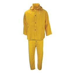 SUIT RAIN S YEL POLYEST/PVC DETACHABLE