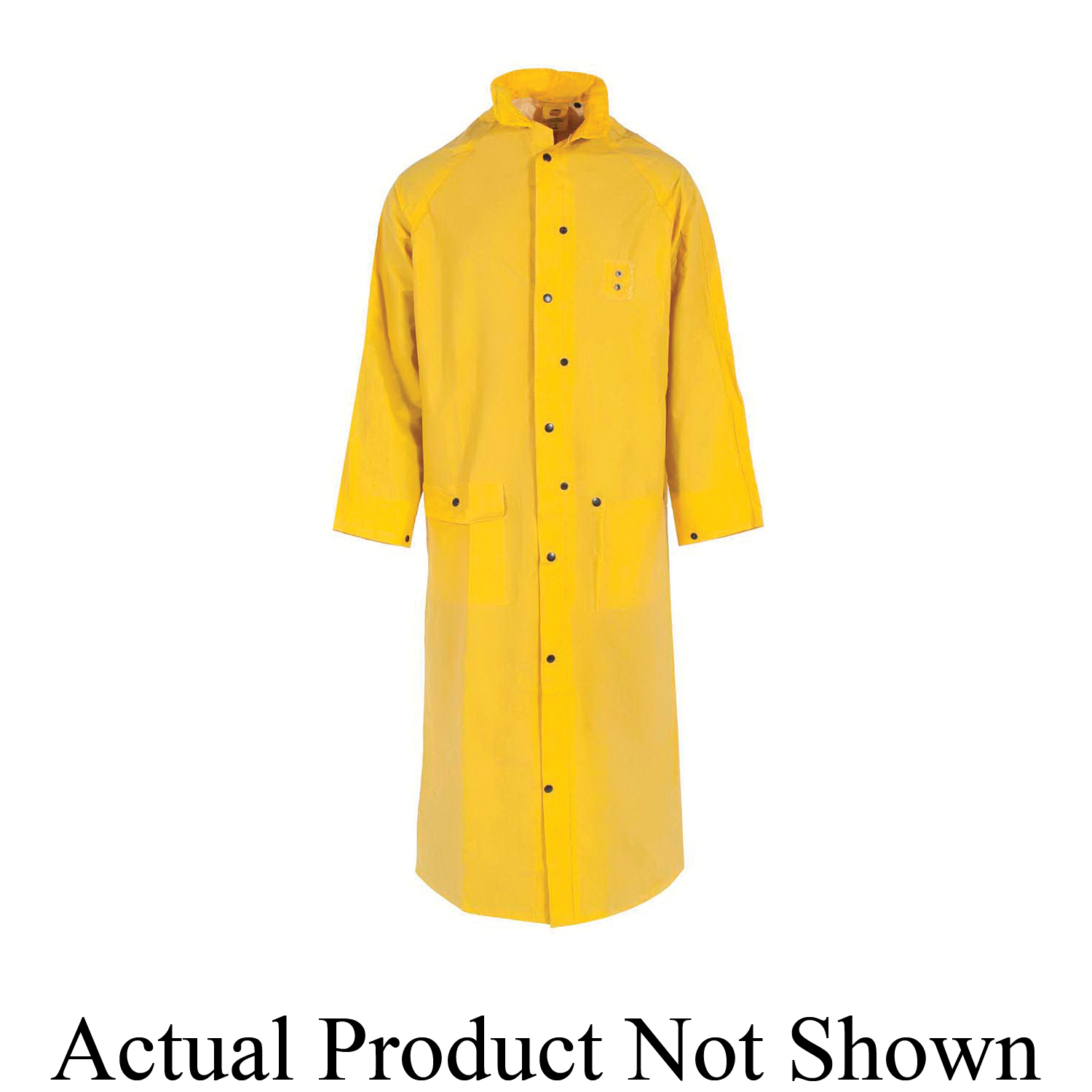 COAT RAIN 2XL BK 0.35 MM POLYEST/PVC 2