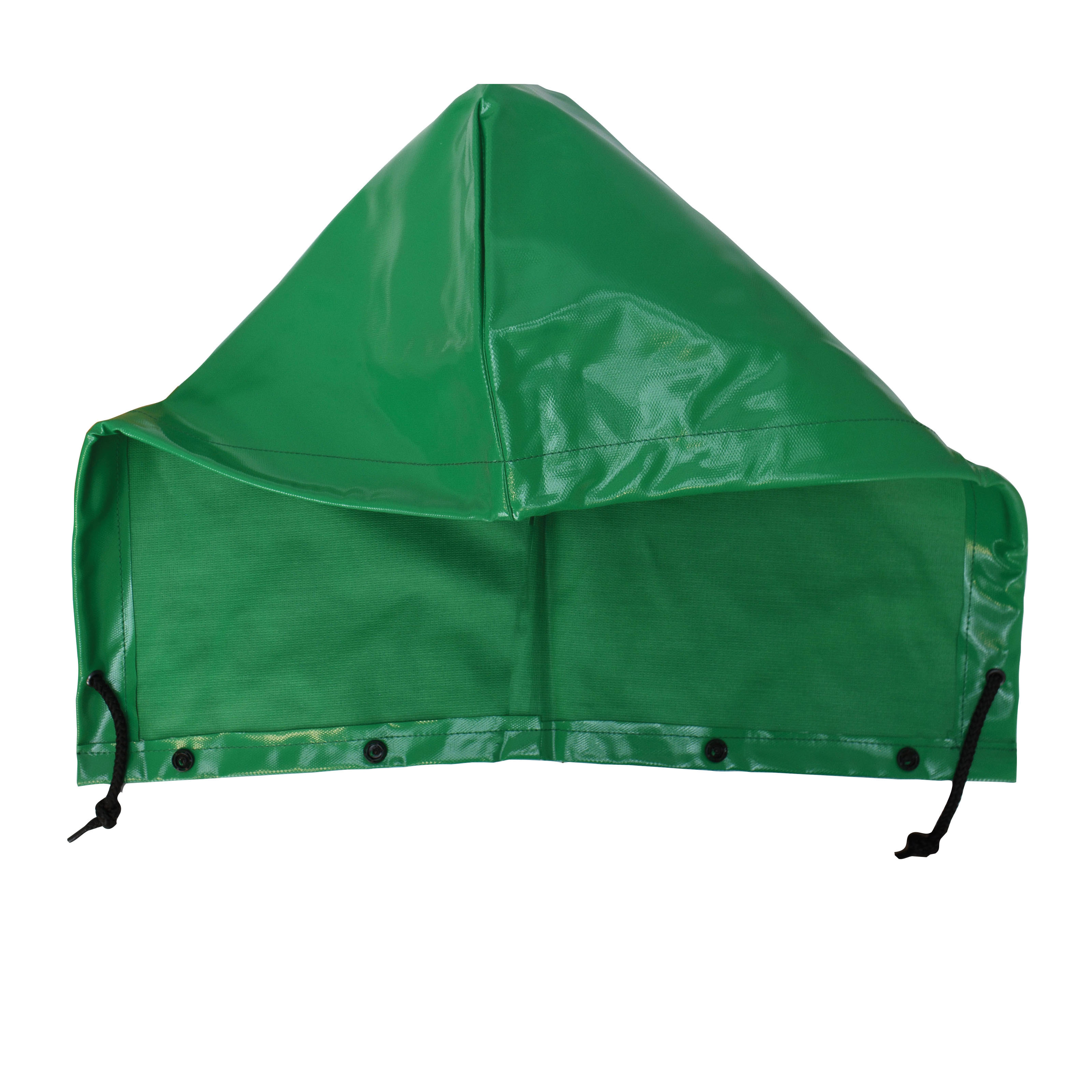 HOOD UNIV GRN POLYEST/PVC 13OZ SNAP