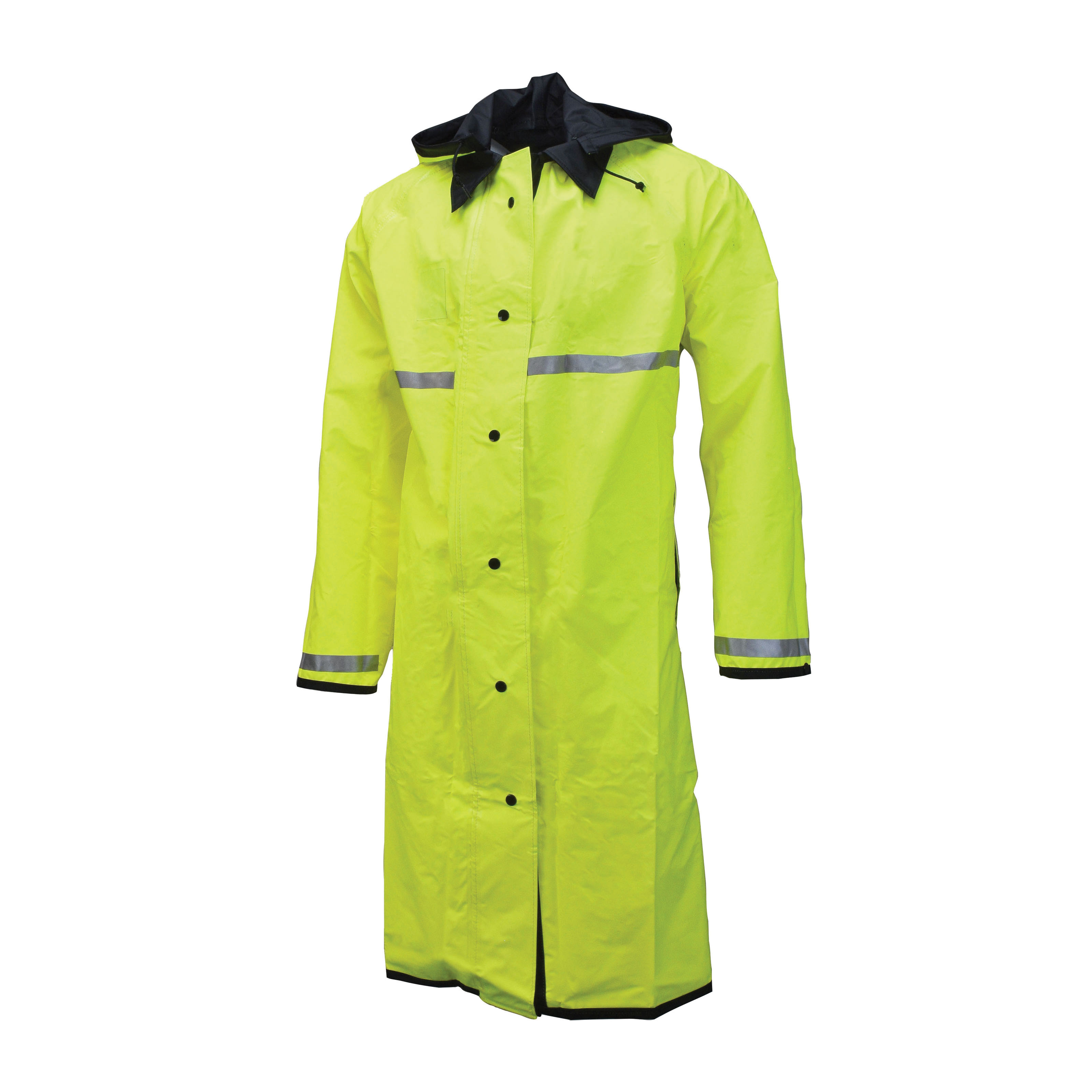 COAT RAIN 2XL BK/LIME NYL/POLYURETHANE