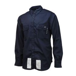 SHIRT WORK 2XL NAVY BL 49 TO 51IN BTN DN