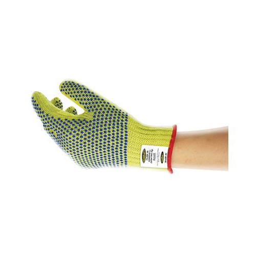 GLOVES RESISTANT CUT SZ 8 PVC DOTS YEL