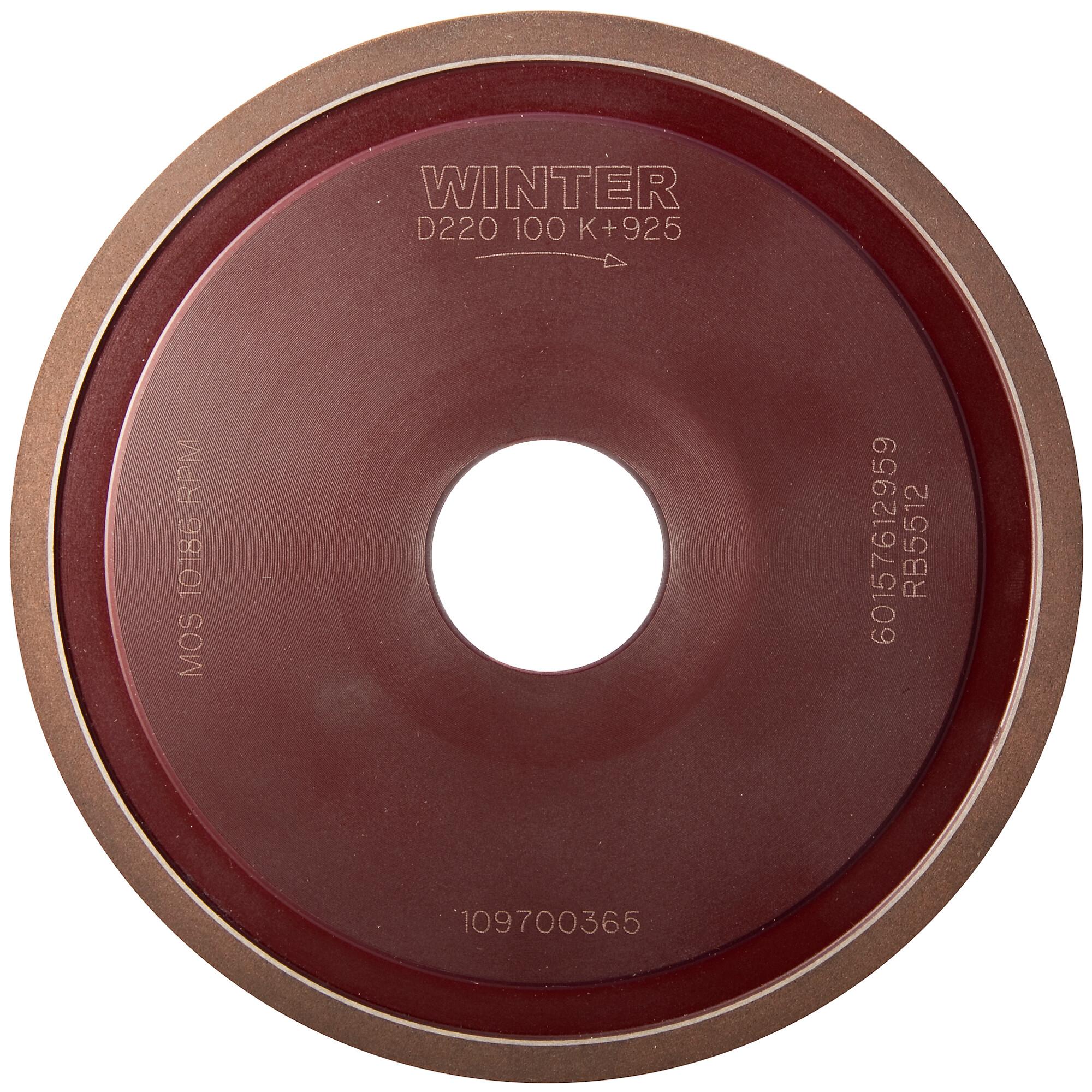 Norton Winter 60157612959 Grinding Super Abrasive Wheel, 5.905 in Dia Wheel, 31.75 mm Center Hole, 220 Grit, Diamond Abrasive
