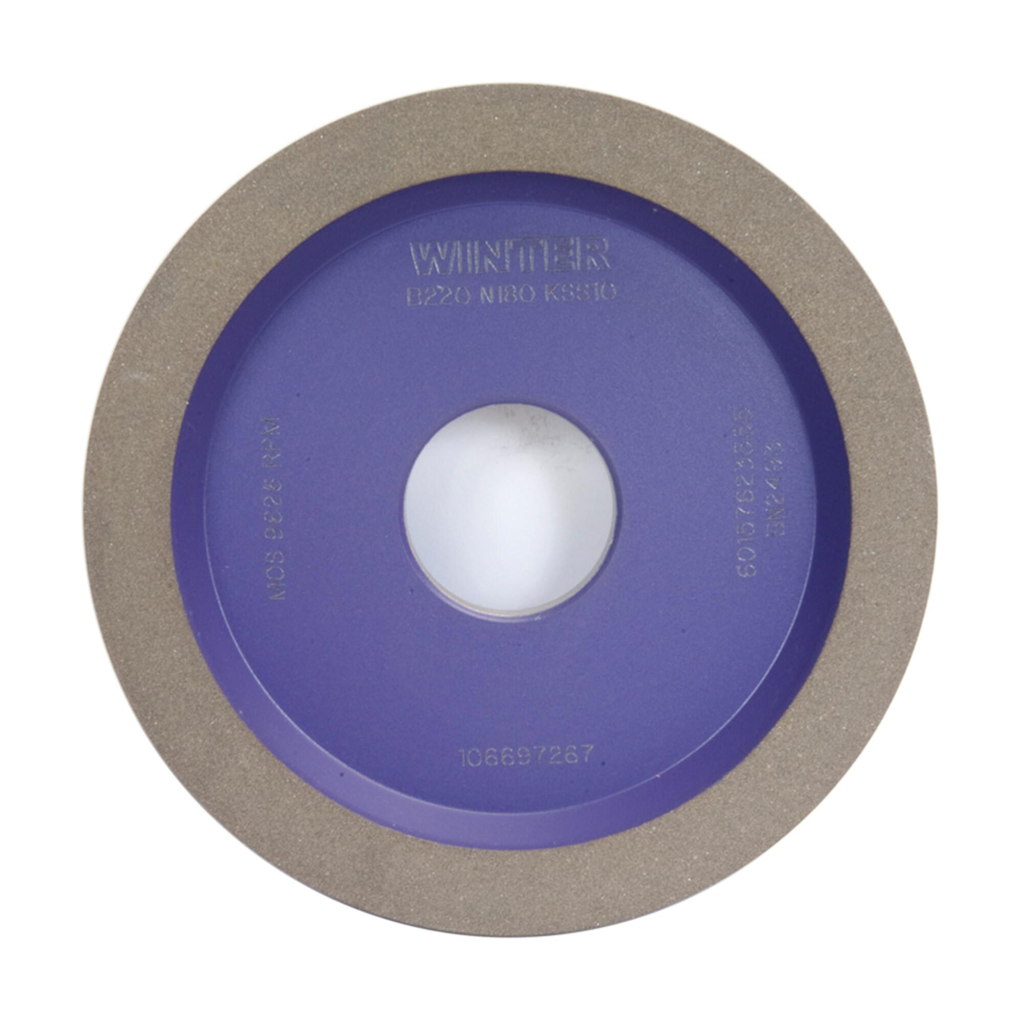 Norton Winter 60157623555 Surface Grinding Wheel, 125 mm Dia Wheel x 12.5 mm THK Wheel, 31.75 mm Center Hole, 220 Grit, Cubic Boron Nitride Abrasive