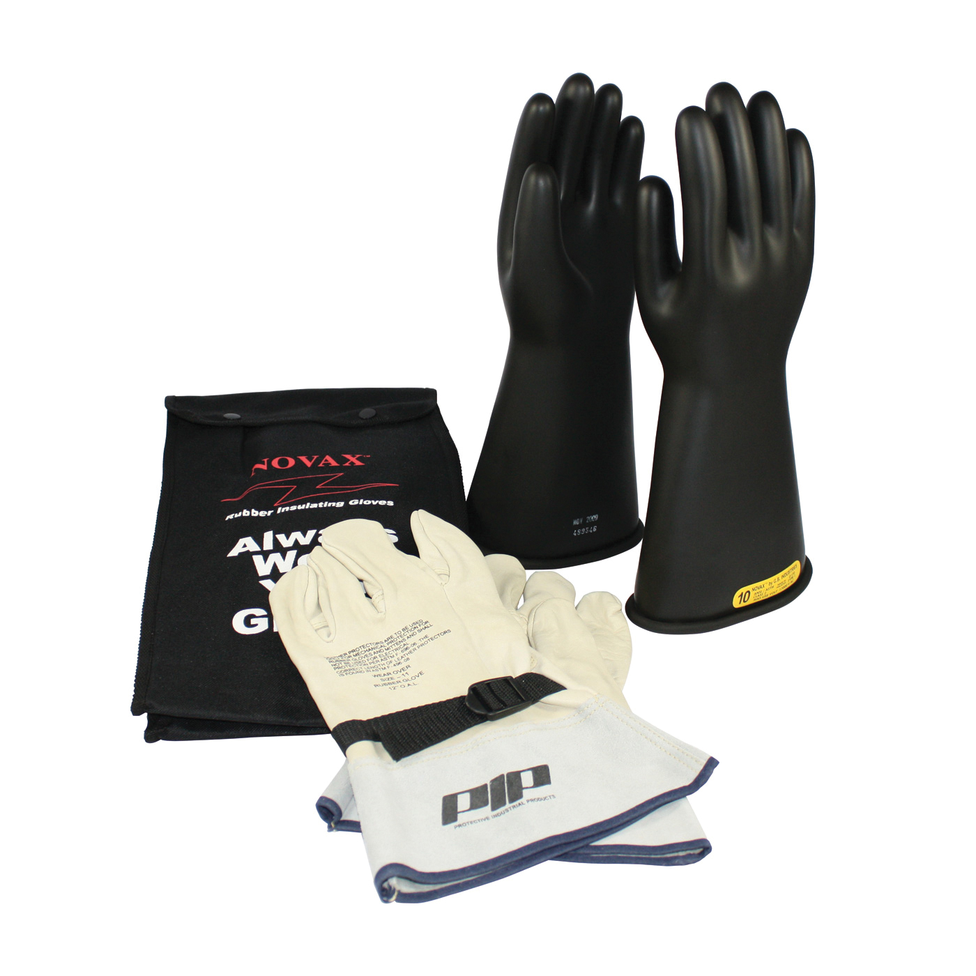 KIT GLOVES SAF ELECTRICAL SZ 12 BK/NAT