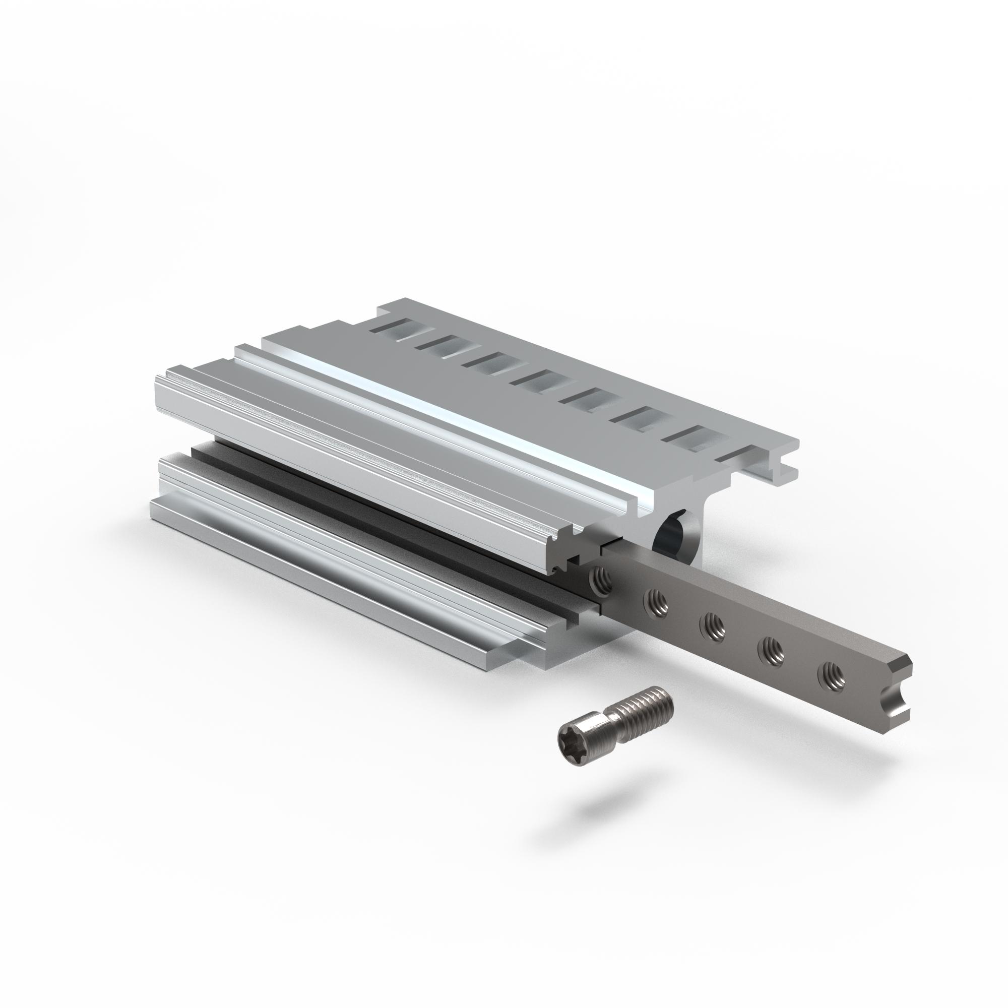 nVent SCHROFF 34561-384 34561 Horizontal Threaded Insert Rail, Steel