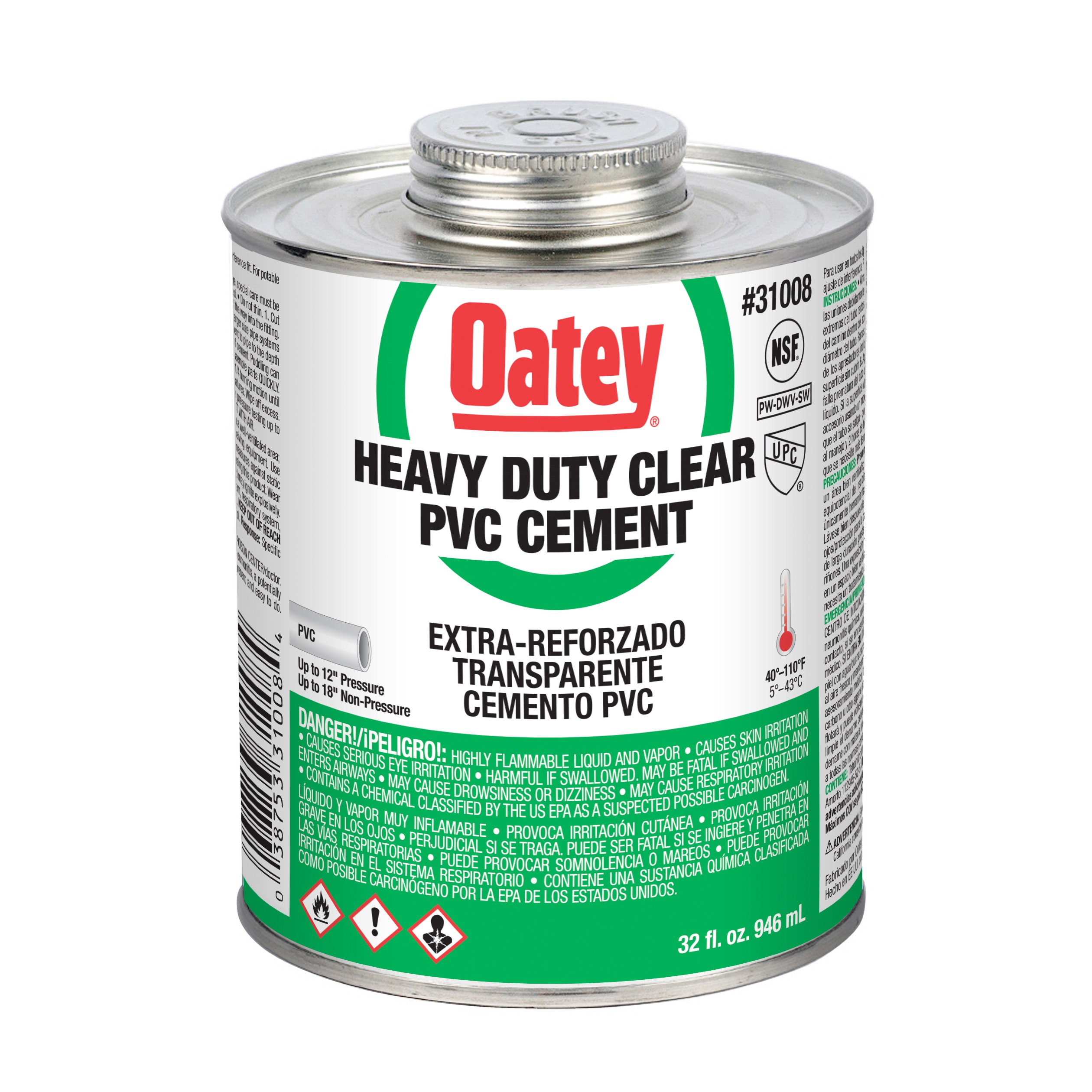 CEMENT PVC 32OZ CLEAR SLVT 4 TO 5MIN 2HR