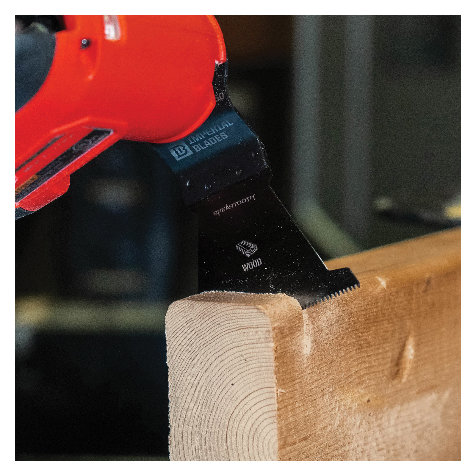 Imperial ONE FIT™ IBOA250-1 Fast Cut Speartooth Wood Blade, For Use With Milwaukee, Ridgid, Ryobi, Bosch, DeWalt, Dremel, Fein, Makita, Rockwell Imperial ONE FIT™ Anchor Fits Majority of Non-Imperial STARLOCK™ Multi-Tool, 1 in Arbor, 2-12 in, High Carbon Steel