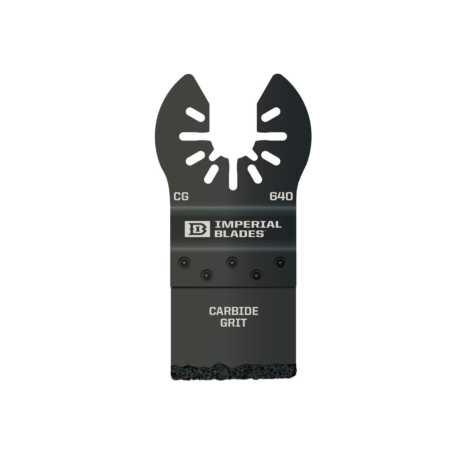 Imperial ONE FIT™ IBOA640-1 Carbide Grit Plunge Cut Blade, For Use With Milwaukee, Ridgid, Ryobi, Bosch, DeWalt, Dremel, Fein, Makita, Rockwell Imperial ONE FIT™ Anchor Fits Majority of Non-Imperial STARLOCK™ Multi-Tool, 1 in Arbor, 1-1/4 in