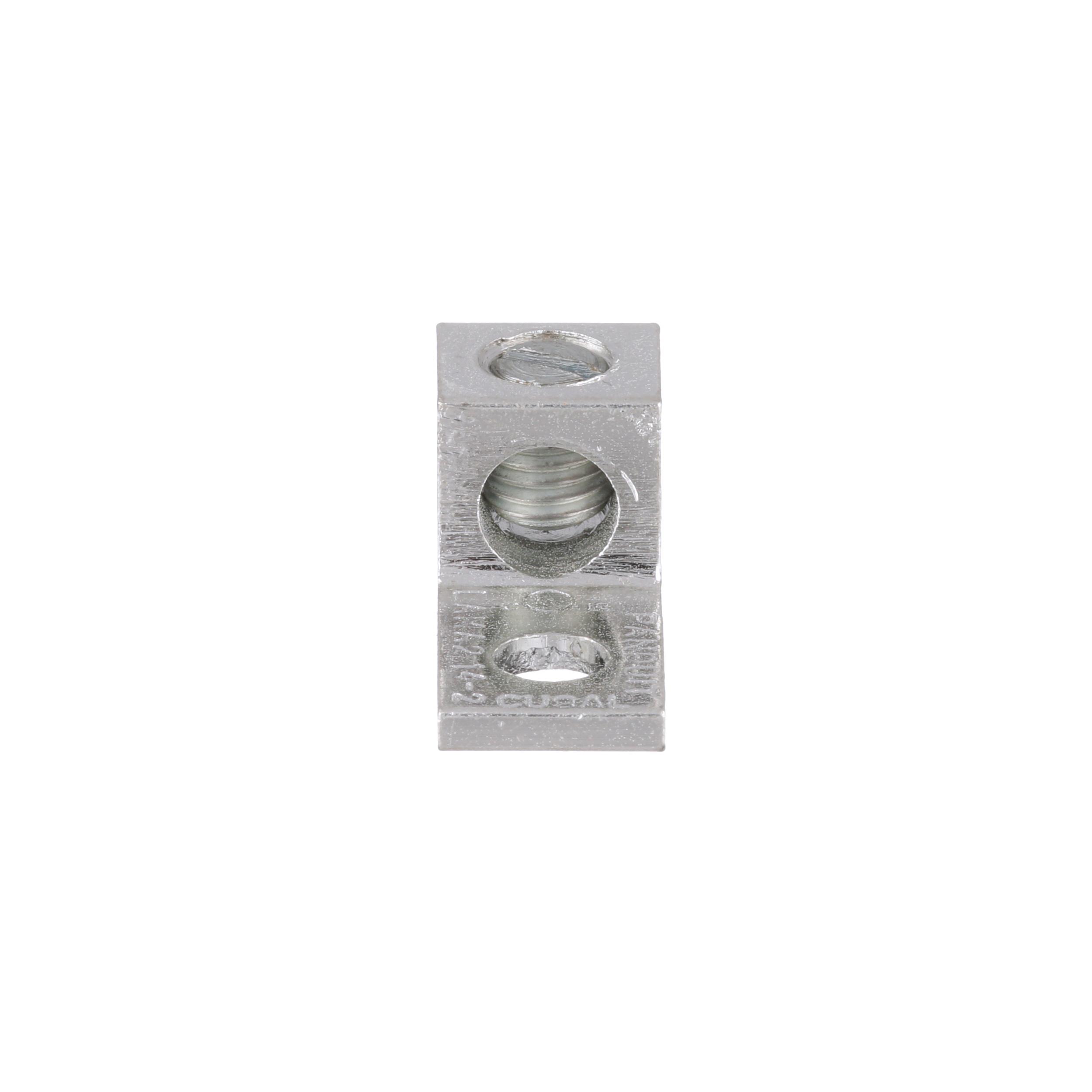 Panduit® LAMA2-14-C LAMA Single Barrel Lug, 14 to 2 AWG Conductor Stranded Aluminum Conductor, 1/4 in Stud, 1 Bolt Holes
